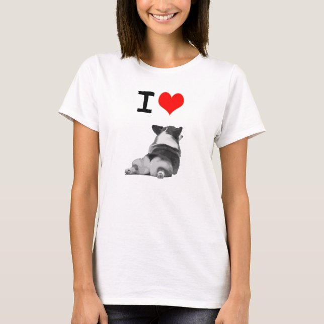 Jag älskar Corgiändor Tee (Framsida)