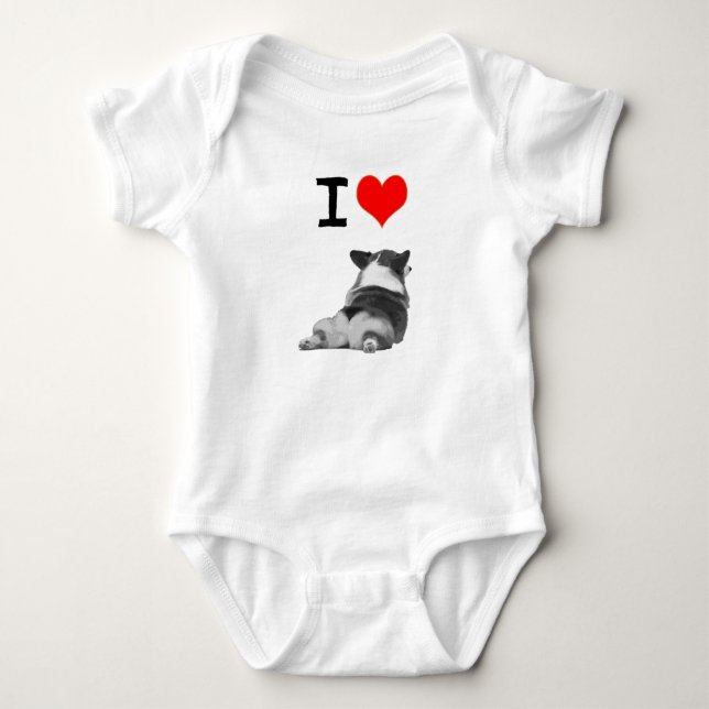 Jag älskar Corgiändor Tee Shirt (Framsida)