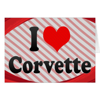 Jag älskar Corvette OBS Kort