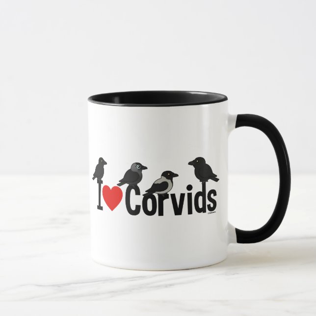 Jag älskar Corvids Mugg (Höger)