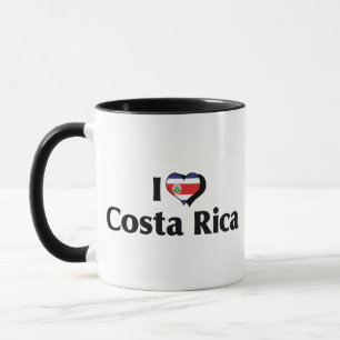 Jag älskar Costa Rica Flagga Mugg