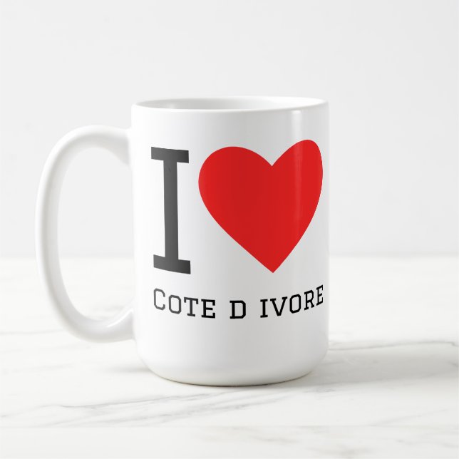 Jag älskar cote d ivore kaffemugg (Vänster)