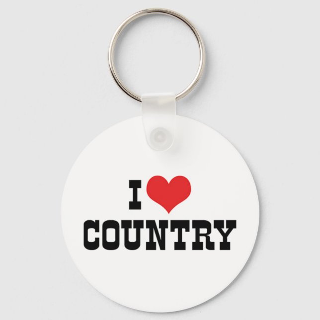 Jag älskar Country Nyckelring (Framsida)