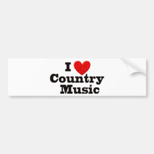 Jag älskar countrymusik bildekal