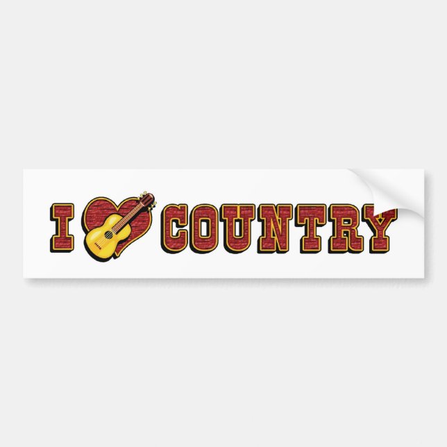 Jag älskar countrymusik dekal (Framsidan)