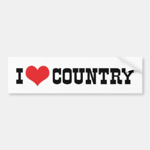 Jag älskar countrymusik dekal