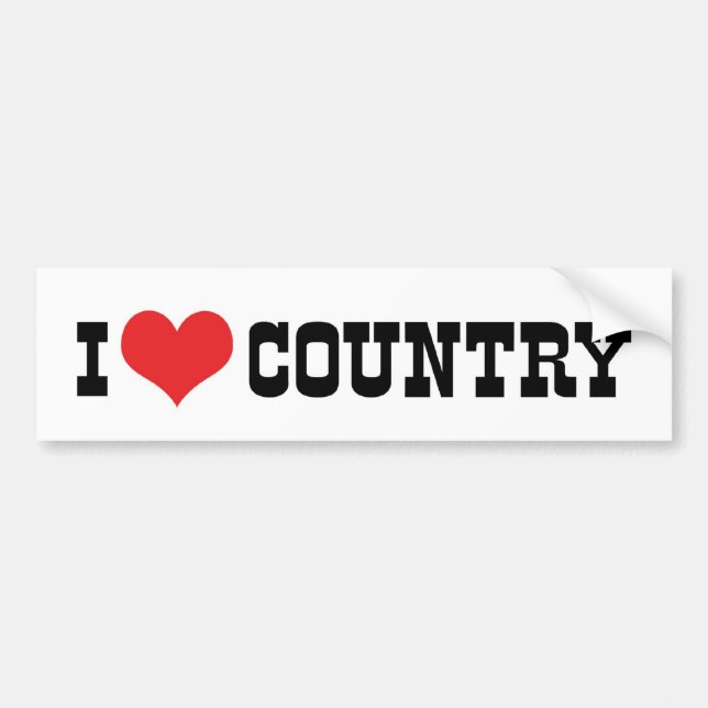 Jag älskar countrymusik dekal (Framsidan)