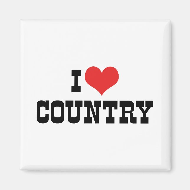 Jag älskar countrymusik magnet (Framsidan)