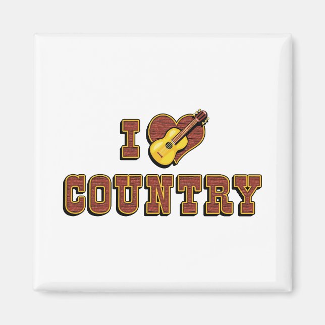 Jag älskar countrymusik magnet (Framsidan)