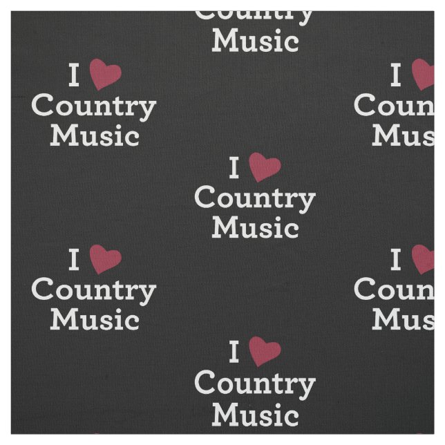 Jag älskar countrymusik tyg (Provkarta)
