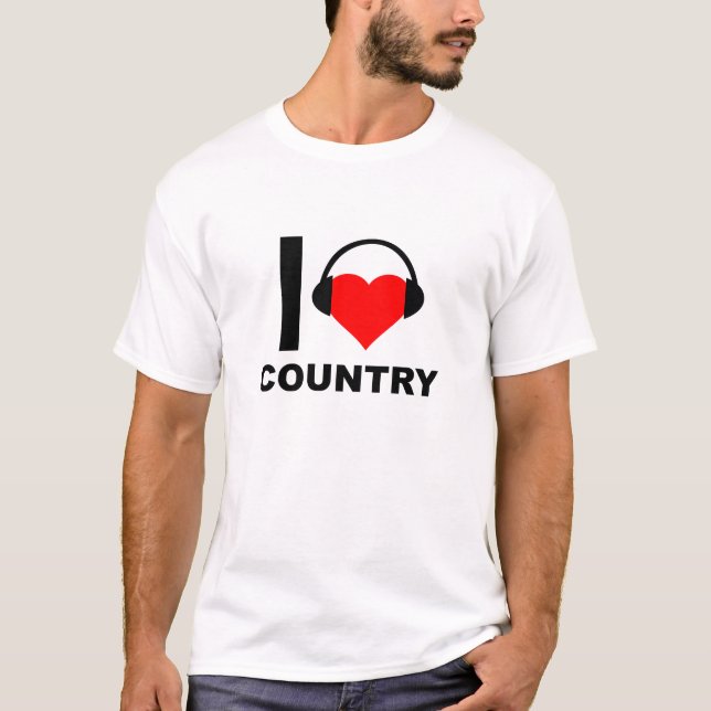 Jag älskar countryroliga T-shirtar Tee Shirt (Framsida)