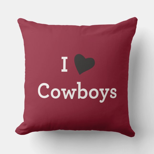 Jag älskar Cowboys Kudde (Framsida)