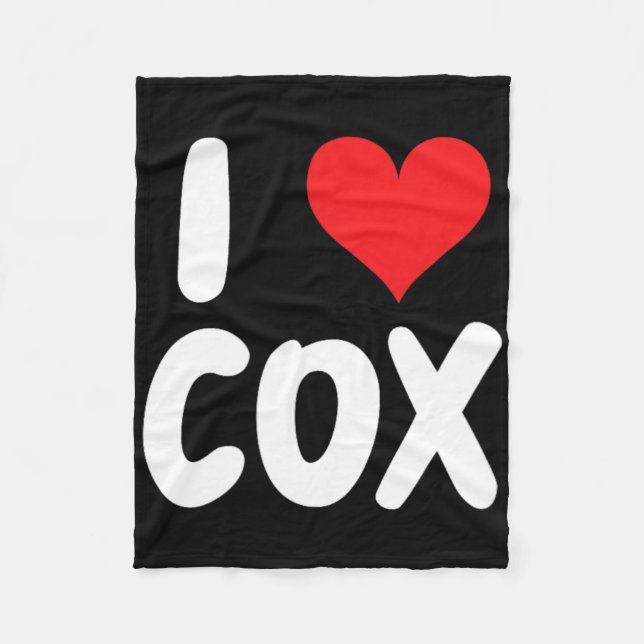 Jag älskar Cox - Hjärta - Namn  Fleecefilt (Framsidan)