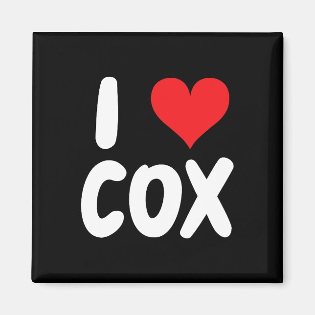 Jag älskar Cox - Hjärta - Namn  Magnet (Framsidan)
