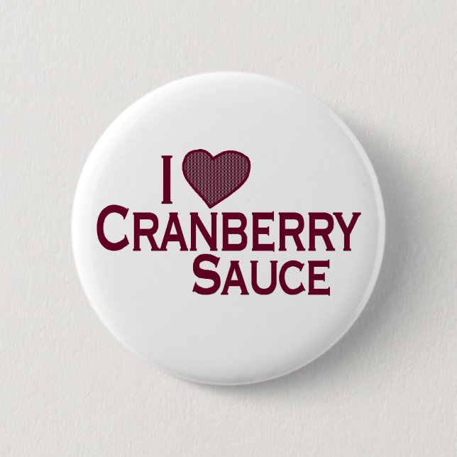 Jag älskar Cranberrysås Knapp (Framsida)
