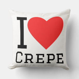 Jag älskar crêpe kudde