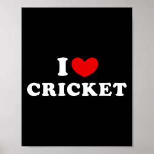 Jag älskar cricket poster