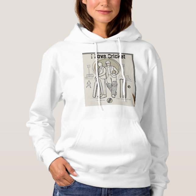 Jag älskar Cricket T Shirt (Framsida)