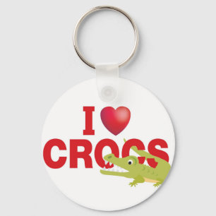 jag älskar crocs nyckelring
