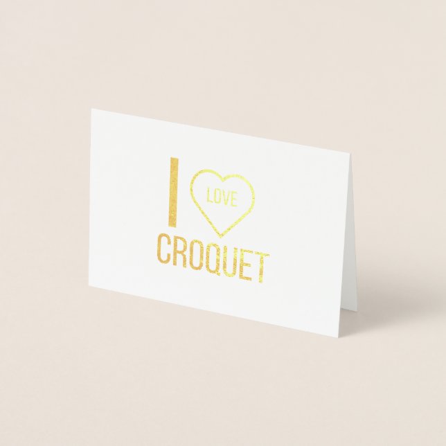 JAG ÄLSKAR CROQUET FOLIERAT KORT (Framsida)