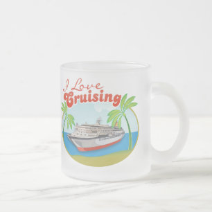 Jag älskar cruising Frosted Mug Frostad Glasmugg
