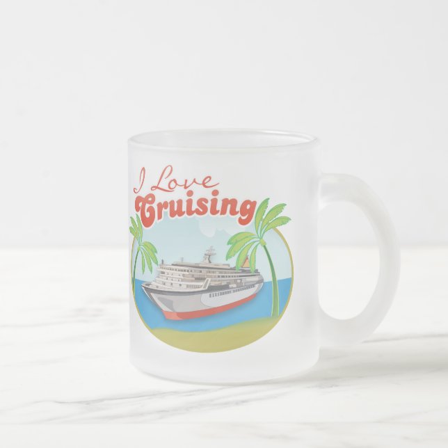 Jag älskar cruising Frosted Mug Frostad Glasmugg (Höger)