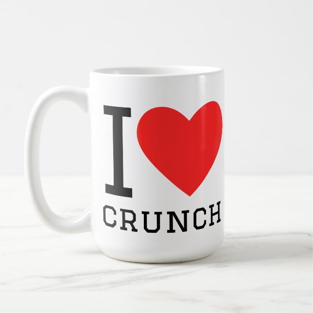 Jag älskar crunch kaffemugg (Vänster)