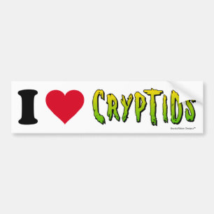 Jag älskar Cryptids Bildekal