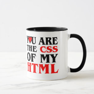 Jag älskar CSS/DIG ÄR CSSEN AV MIN HTML/HJÄRTA Mugg
