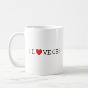 Jag älskar CSS-muggen Kaffemugg