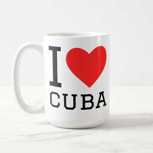 Jag älskar cuba kaffemugg (Vänster)