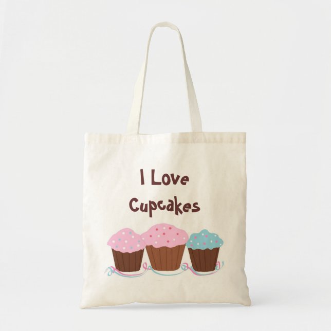 Jag älskar cupcakes tygkasse (Framsidan)