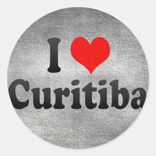 Jag älskar Curitiba, Brasilien Runt Klistermärke