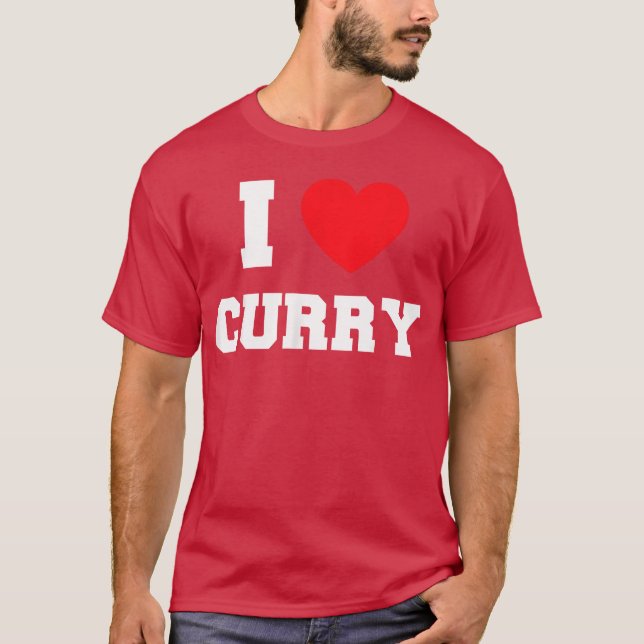 Jag älskar Curry vänner T Shirt (Framsida)