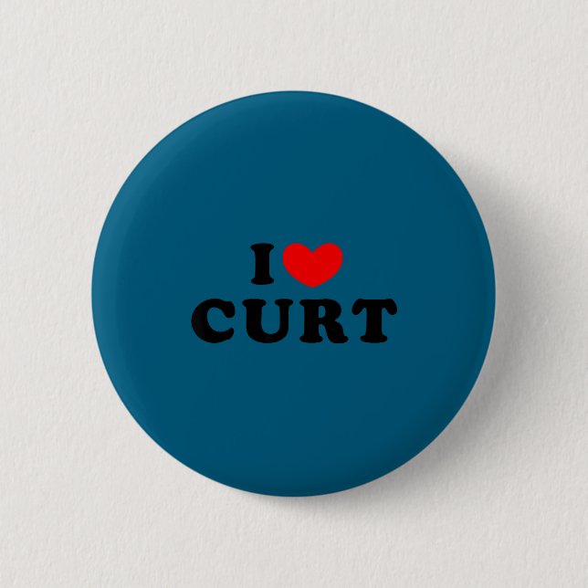 jag älskar curt, mitt hjärta curt  knapp (Framsida)
