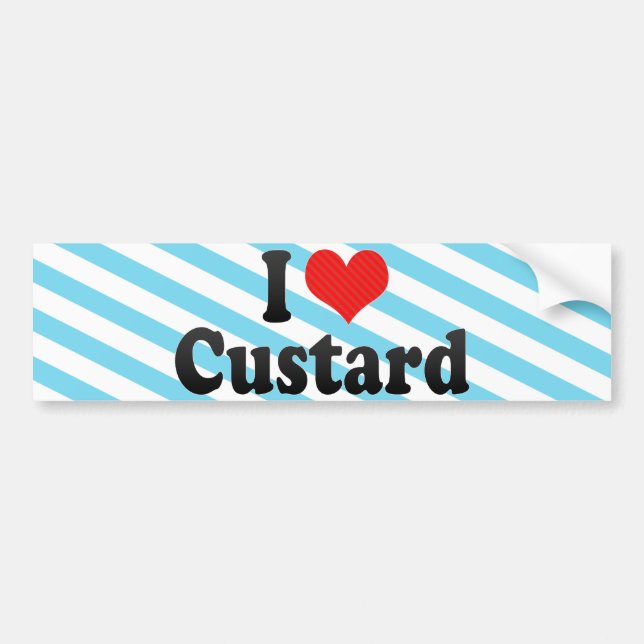 Jag älskar Custard Bildekal (Framsidan)