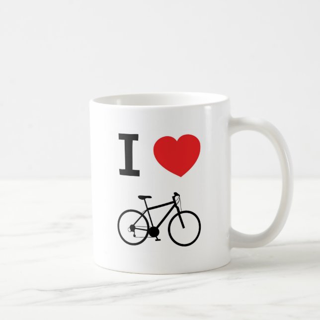 Jag älskar cyklar kaffemugg (Höger)