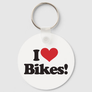 Jag älskar cyklar! nyckelring