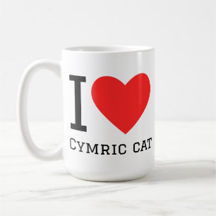 Jag älskar cymric katt kaffemugg