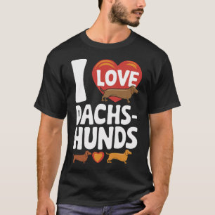 Jag älskar Dachshunds hjärtvärmande design för hus T Shirt