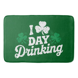 Jag älskar dagdrinkande rolig St Patrick's Day irl Badrumsmatta