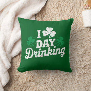 Jag älskar dagdrinkande rolig St Patrick's Day irl Kudde