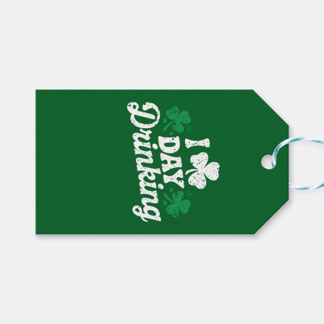 Jag älskar dagdrinkande rolig St Patrick's Day irl Presentetikett (Framsidan (Horisontell))