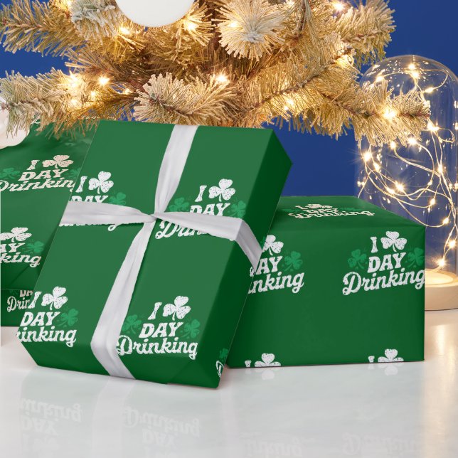 Jag älskar dagdrinkande rolig St Patrick's Day irl Presentpapper (Helgdagar)