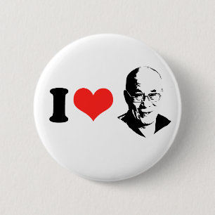 Jag älskar Dalai Lama Knapp
