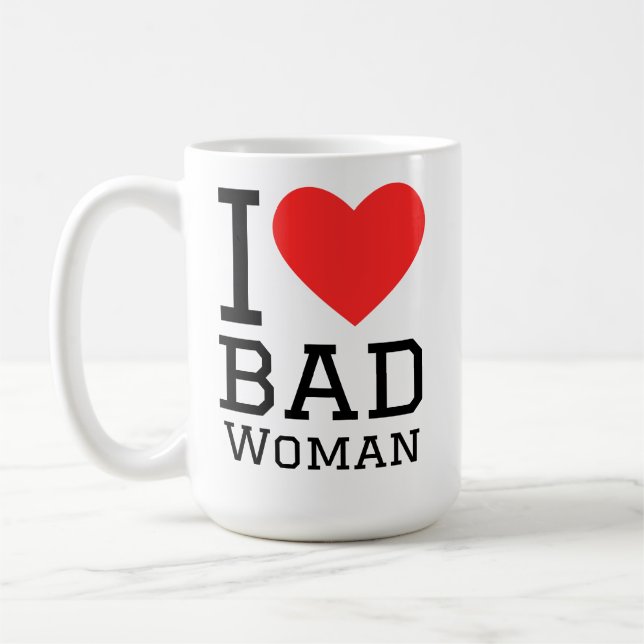 Jag älskar dålig kvinna kaffemugg (Vänster)