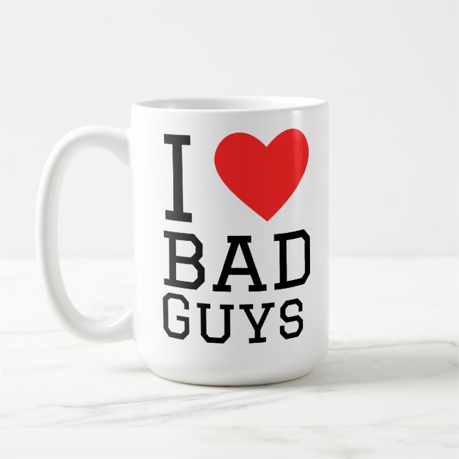Jag älskar dåliga killar kaffemugg (Vänster)