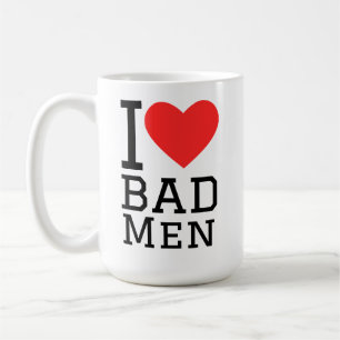 Jag älskar dåliga män kaffemugg