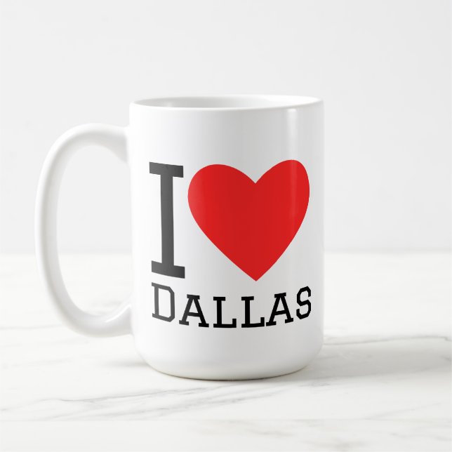 Jag älskar Dallas  Kaffemugg (Vänster)