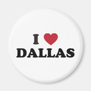 Jag älskar Dallas Texas Magnet